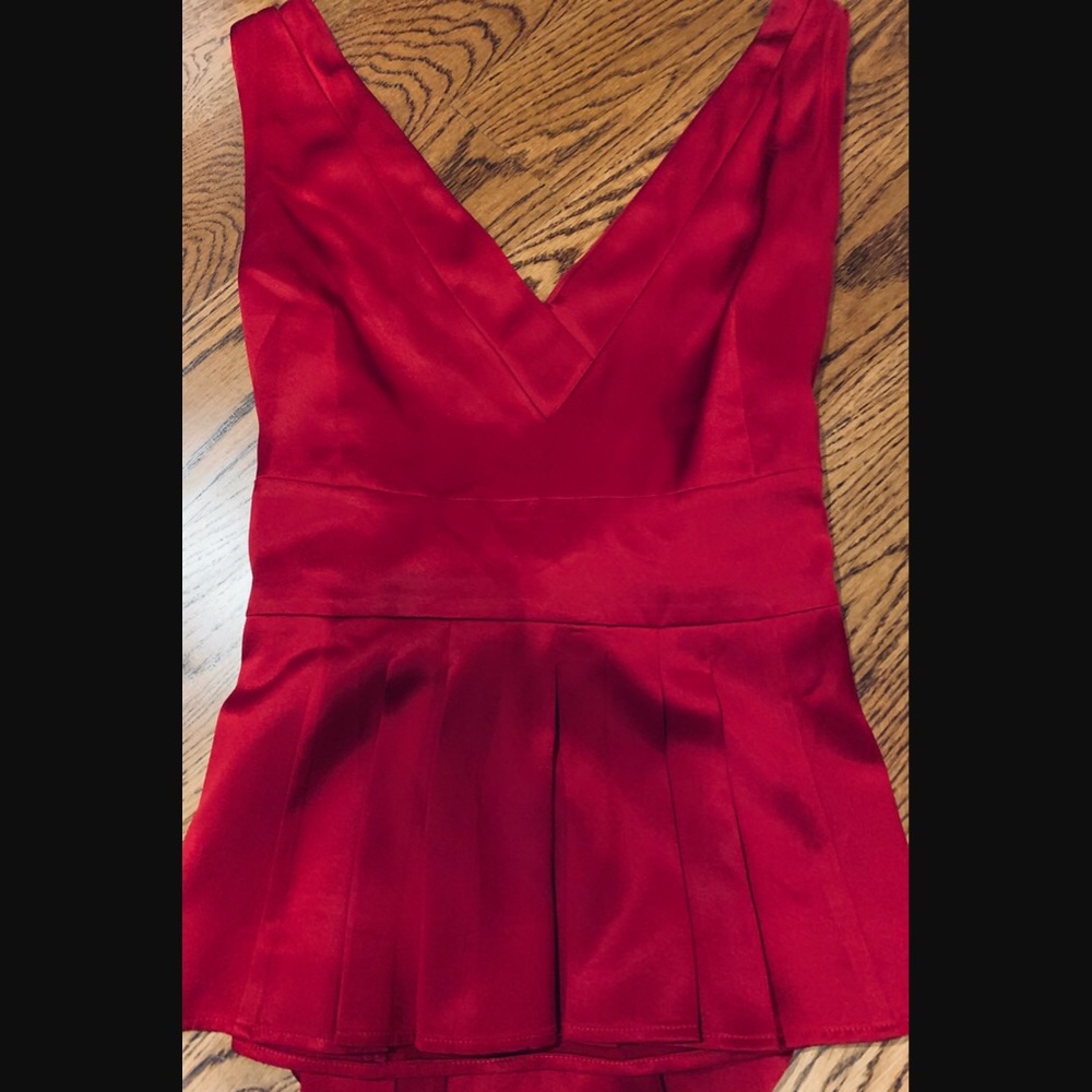 Red dress top